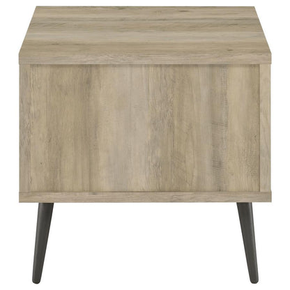 Welsh - Square Engineered Wood Side End Table Antique Pine - Distressed Pine