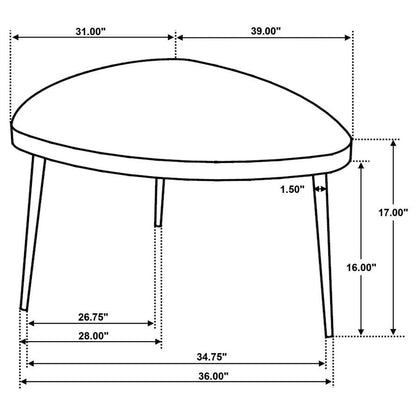 Odessa - Triangular Solid Wood Coffee Table