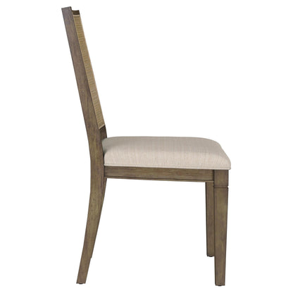 Matisse - Woven Rattan Back Dining Side Chair Brown (Set of 2) - Light Brown