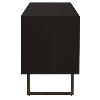 Marsden - 2 Door Mango Wood TV Stand - Charcoal Black
