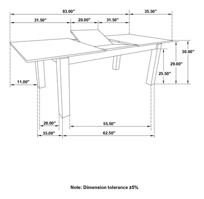 Jakob - Rectangular Extension Leaf Dining Table - Black
