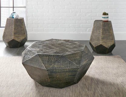 Donato - 3 Piece Occasional Table Set - Gold