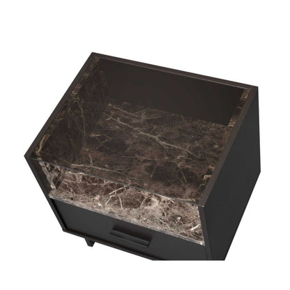 Dayle - Accent Table - Faux Marble & Espresso