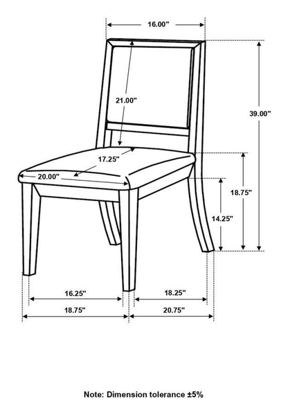 Louise - Upholstered Wood Dining Side Chairs (Set of 2) - Black
