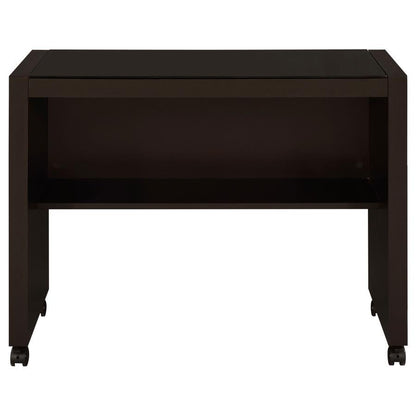 Skeena - 3 Piece Home Office Computer Desk Set - Cappuccino