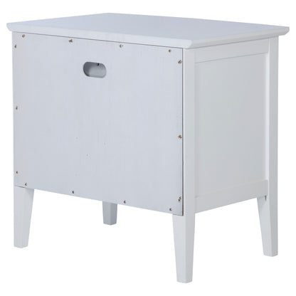Bexhill - 1-Drawer Nightstand Bedside Table - White