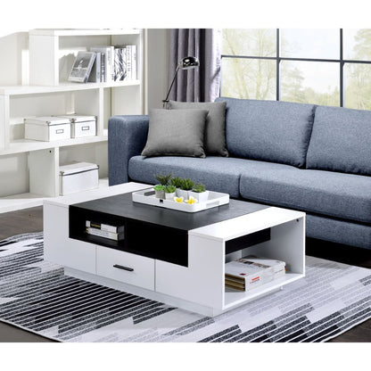 Armour - Coffee Table - White & Black