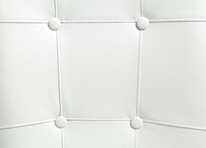 Hussein - Side Chair (Set of 2) - White PU & Black Finish