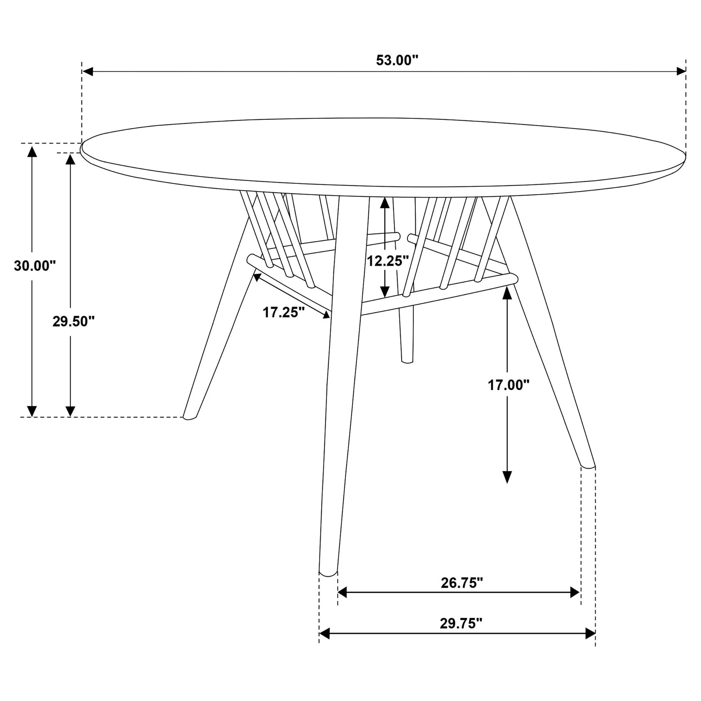 Everton - Round Wood Dining Table - Dark Walnut