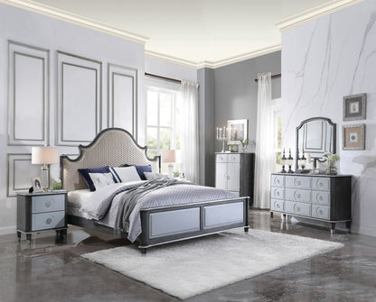 House - Beatrice Dresser - Charcoal & Light Gray Finish