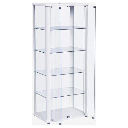 Aero - 5-Shelf Display Curio Cabinet With Led Lighting