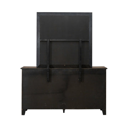 Grandpas Cabin - 7 Drawers Dresser & Mirror - Light Brown