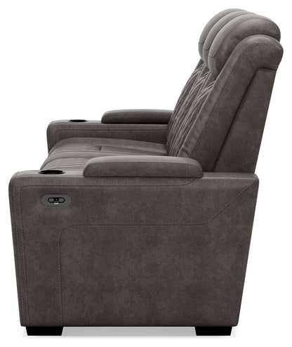 Hyllmont - Gray - Pwr Rec Sofa With Adj Headrest