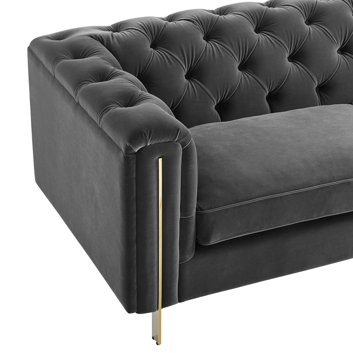 Charlene - Velvet Button Tufted Sofa