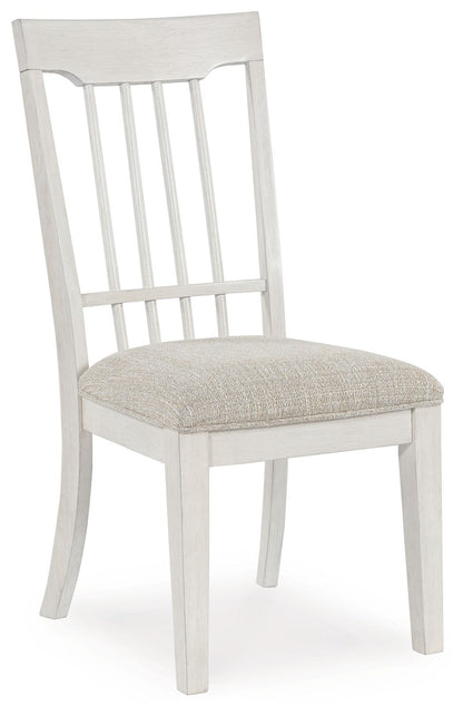 Shaybrock - Antique White / Brown - Dining Upholstered Side Chair (Set of 2)