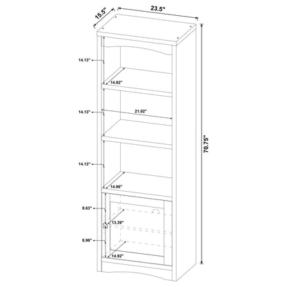 Laughlin - 3 Shelf Engineered Wood Media Tower