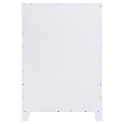 Anastasia - 5-Drawer Bedroom Chest - Pearl White