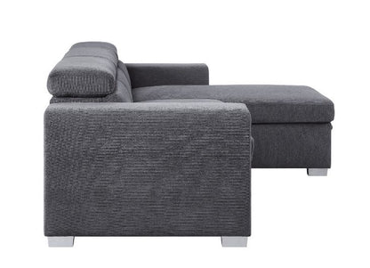 Natalie - Sectional Sofa - Gray Chenille