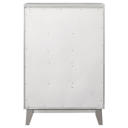 Leighton - 5-Drawer Bedroom Chest - Metallic Mercury