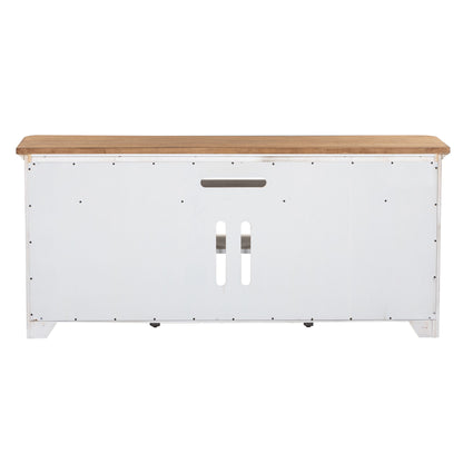 Farmhouse Reimagined - Entertainment TV Stand - White