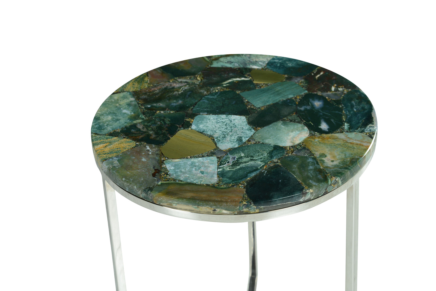 Foster - Jaspe Top Chairside Table - Green