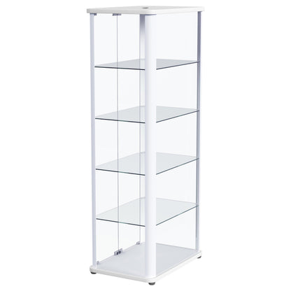 Aero - 5-Shelf Display Curio Cabinet With Led Lighting