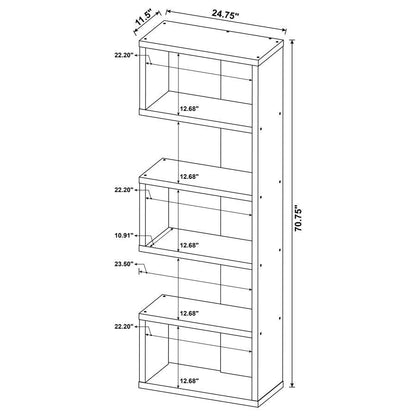 Joey - 5-tier Alternating Boxes Design Bookcase