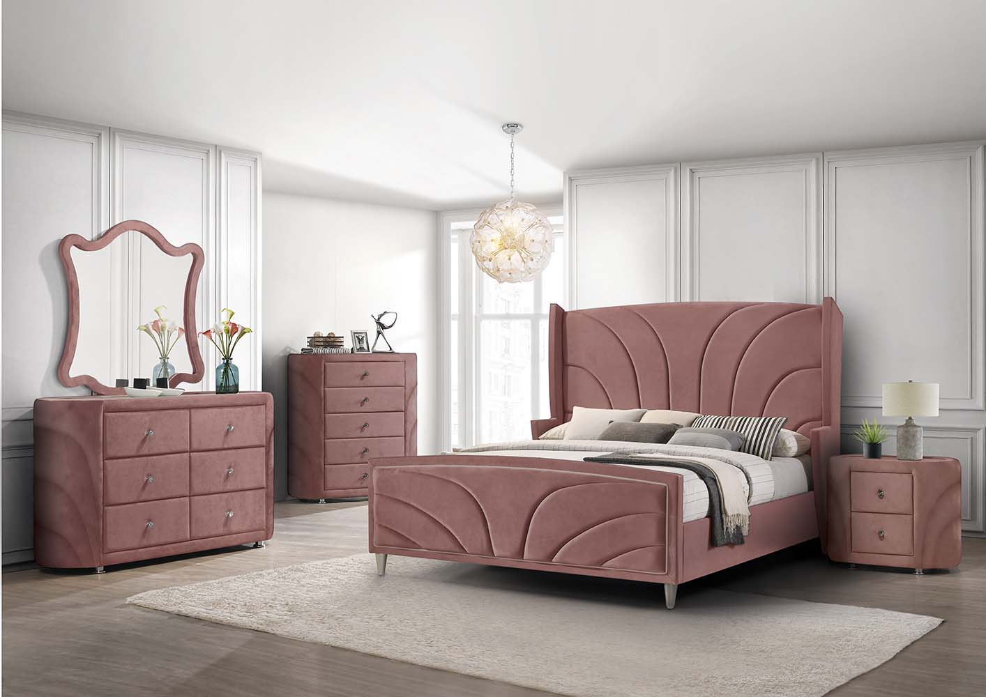 Salonia - Mirror - Pink Velvet