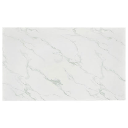 Athena - Rectangular Faux Marble Dining Table - Chrome
