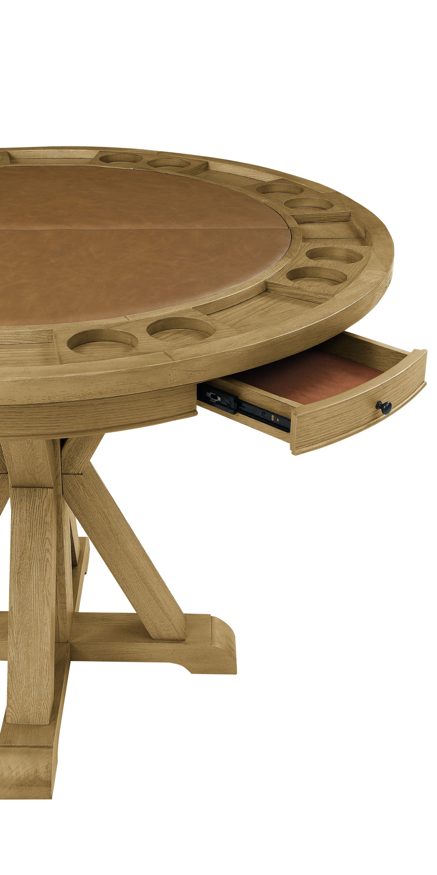 Rylie - 6 Piece Dining Set (Game Top Counter Table & 4 Counter Chairs) - Sand / Brown