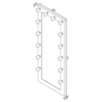 Zayan - Length Floor Mirror With Lighting