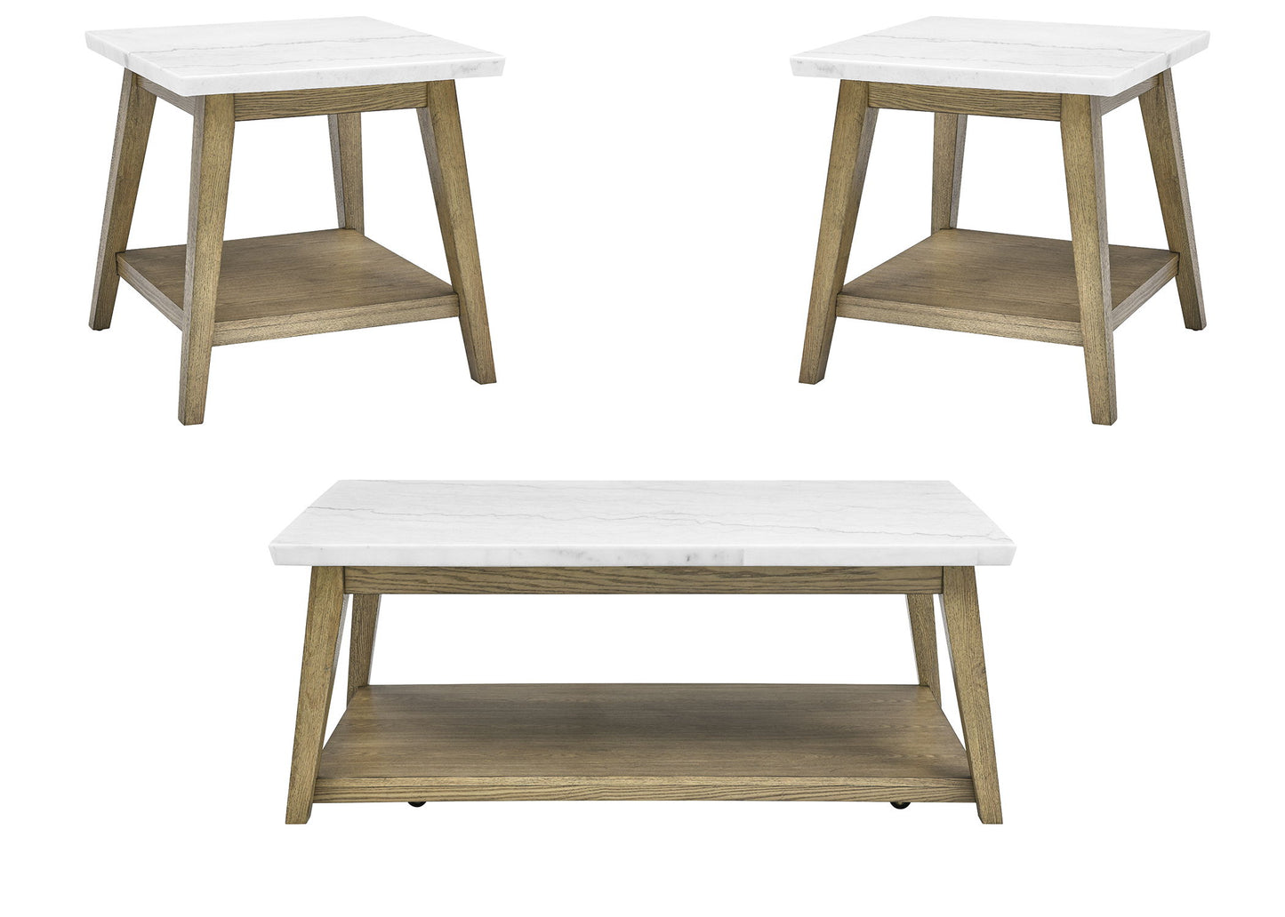 Vida - 3 Piece Occasional Table Set - Brown