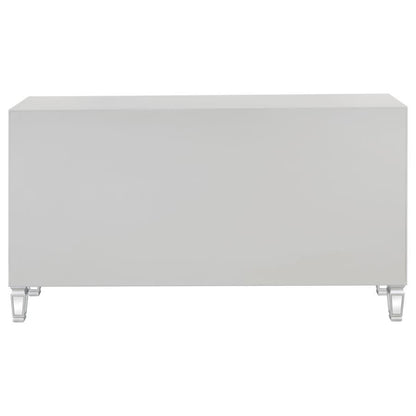 Leticia 3-Drawer Mirrored Storage Accent Cabinet - Silver