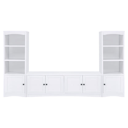 Laughlin - 4 Door Engineered Wood TV Stand - White