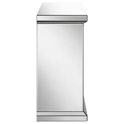 Gilmore - Mirrored Freestanding Electric Fireplace - Silver