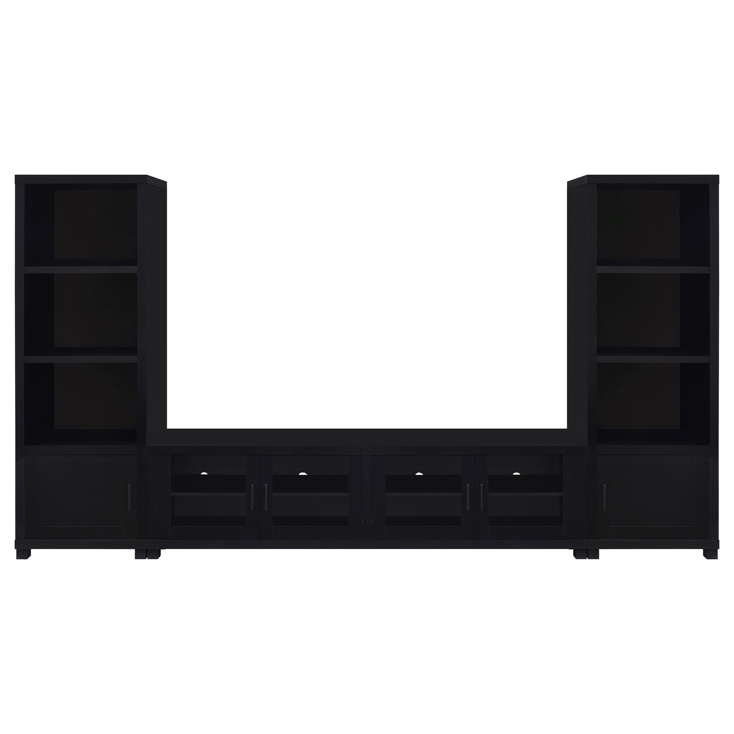 Jupiter - 3-Piece Entertainment Center TV Stand - Black