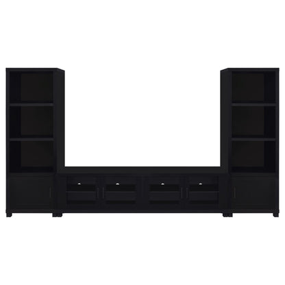Jupiter - 3-Piece Entertainment Center TV Stand - Black