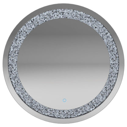 Landar - Round LED Light Wall Mirror - Silver