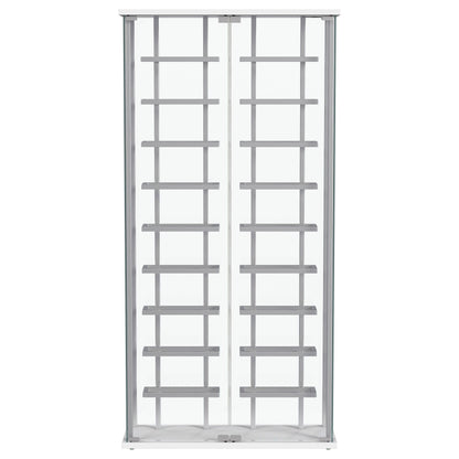 Montara - Tempered Glass Wine Storage LED Curio Cabinet - Chrome