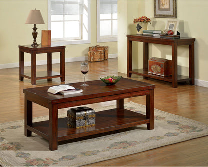 Estell - End Table - Dark Cherry