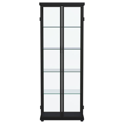Aero - 5-Shelf Display Curio Cabinet With Led Lighting