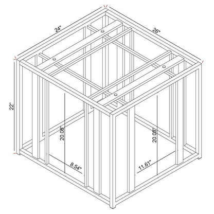Adri - Rectangular Glass Top Side End Table