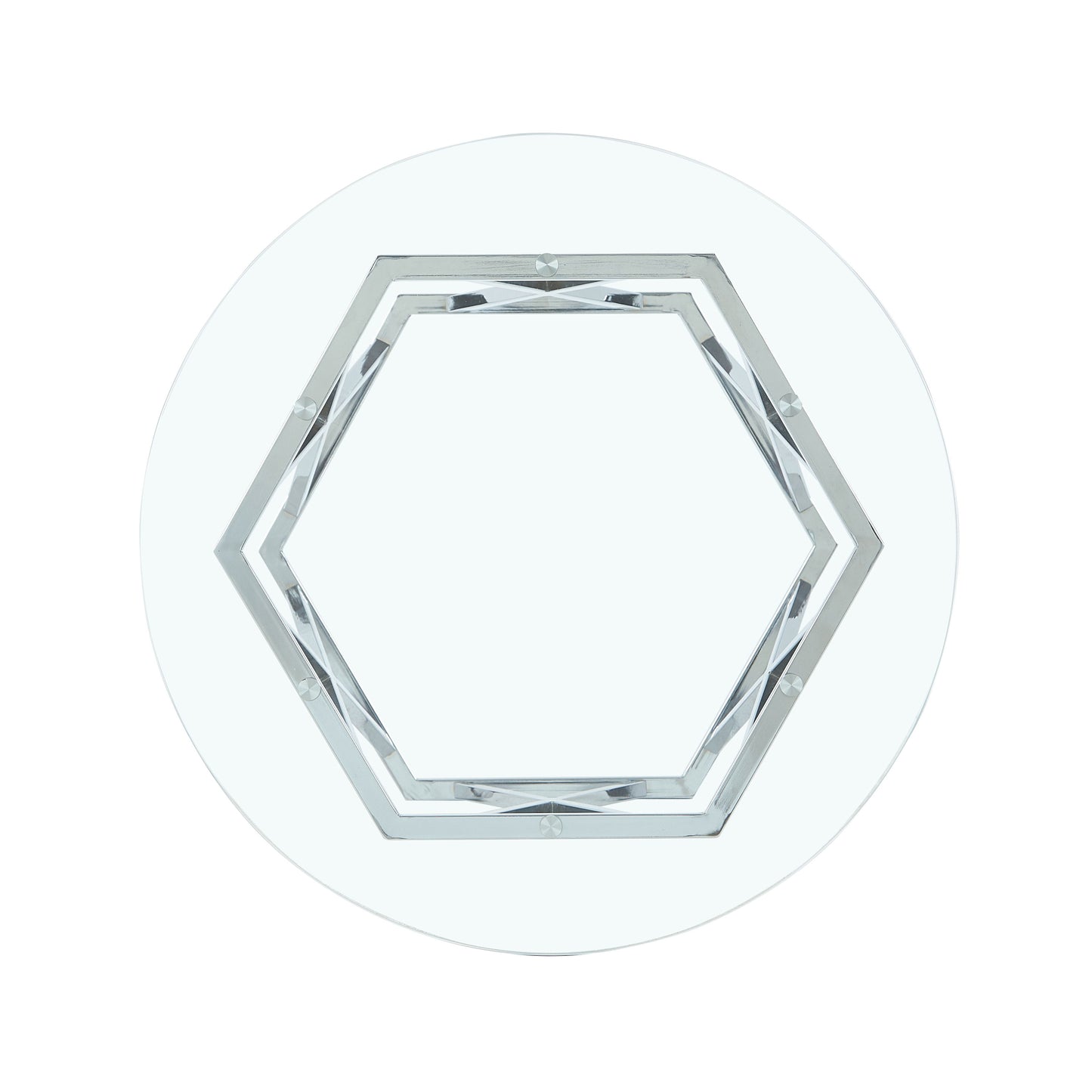 Escondido - Glass Cocktail Table - Silver