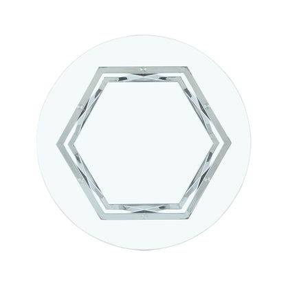 Escondido - Glass Cocktail Table - Silver