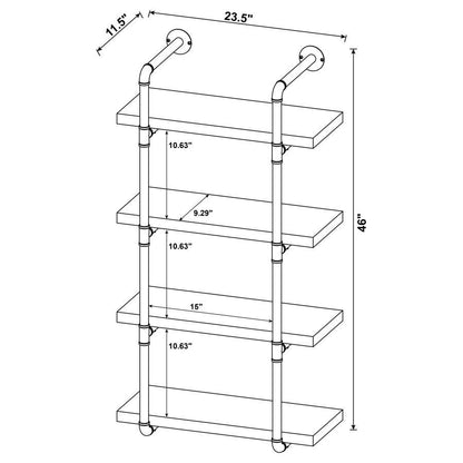 Elmcrest - 4-Shelf Wall Bookshelf