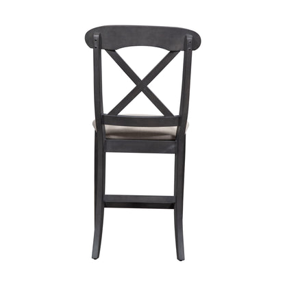 Ocean Isle - Upholstered X Back Counter Chair