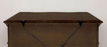 Theodor - Nightstand With USB Plug - Brown Cherry