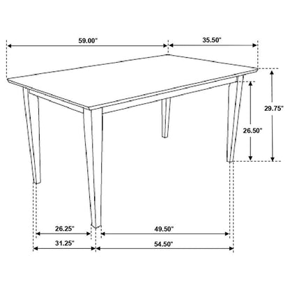 Gabriel - Rectangular Wood Dining Table - Cappuccino