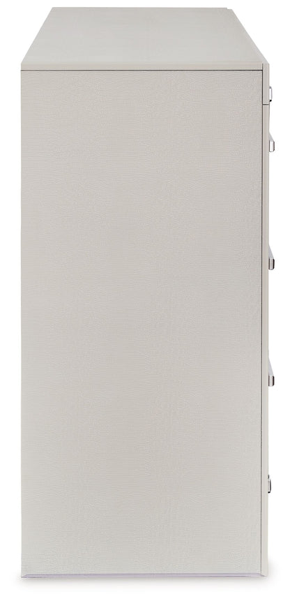 Zyniden - Silver - Six Drawer Dresser