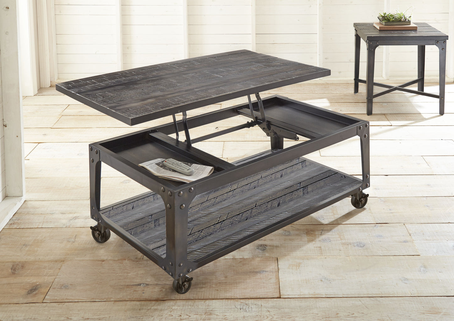 Sherlock - Square End Table - Dark Brown